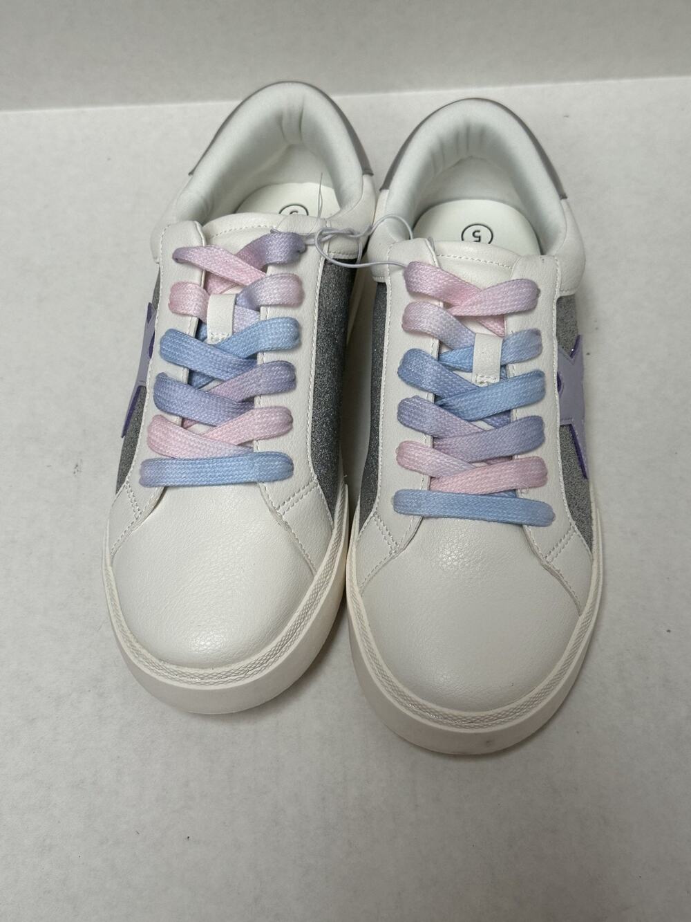 art class Girls' Shoes Kaitlyn Court Sneakers Silver Size 5